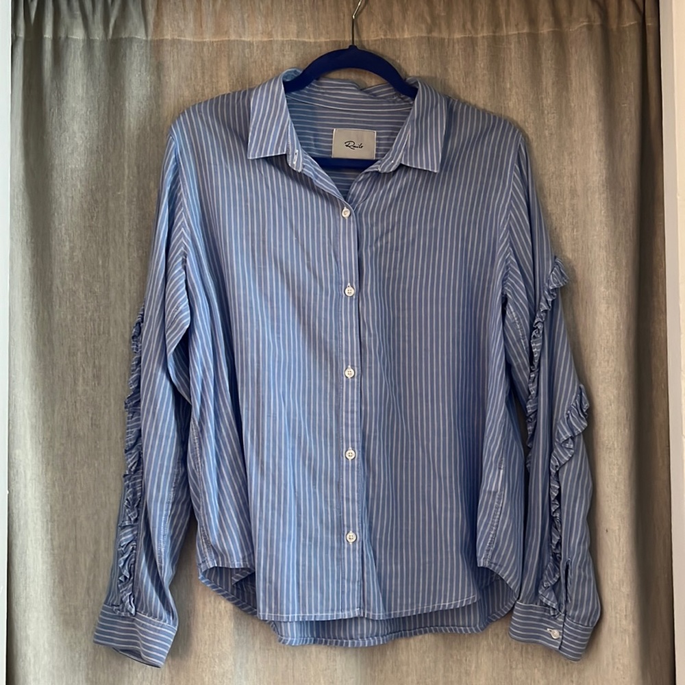 Rails Button-Down with Ruffle Sleeves